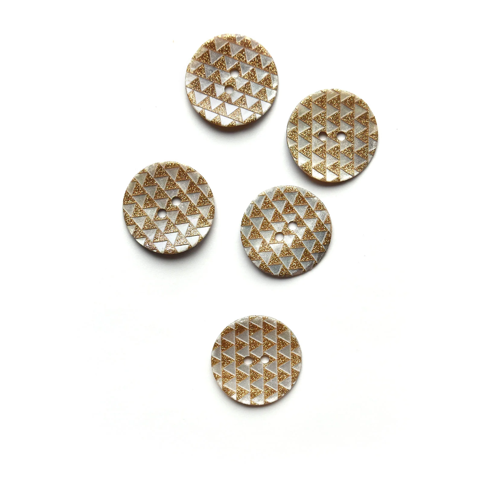 Glitter Triangle Buttons - 2 Sizes